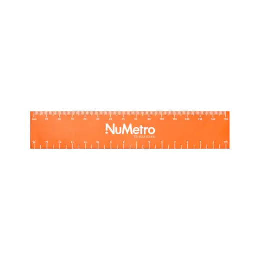 15cm Budget Ruler - Orange